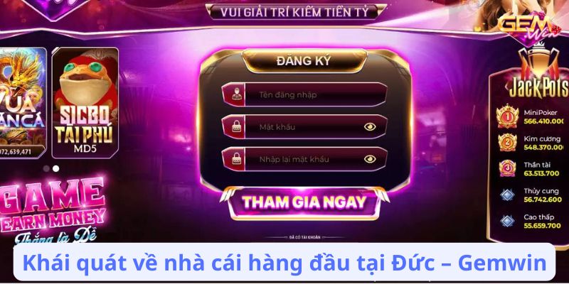 dang ky gemwin 1 Khái quát về nhà cái hàng đầu tại Đức – Gemwin