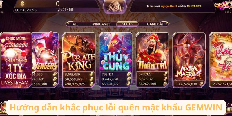 Hướng dẫn khắc phục lỗi quên mật khẩu GEMWIN